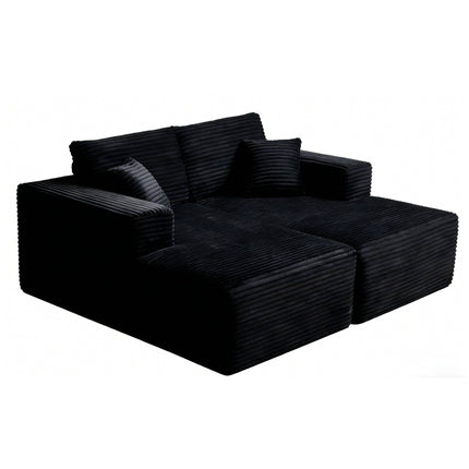 73.4' Modern Corduroy 2-Seater Recliner Sofa, Upholstered Lounge Sofa Bed