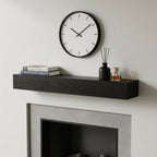 48'' Embossed Fireplace Mantel Western Red Cedar Wall-Mounted & Floating Shelf for Home Decor