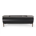 Vernon Rectangle Fire Pit 50,000 BTU Dark Gray Iron 50x25.5x15.25 Inches