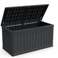 230 Gallon Large Outdoor Storage XXL Deck Box for Patio Furniture, Outdoor Cushions, Garden Tools and Sports/Pools Equipment, Waterproof Resin, Lockable, Black