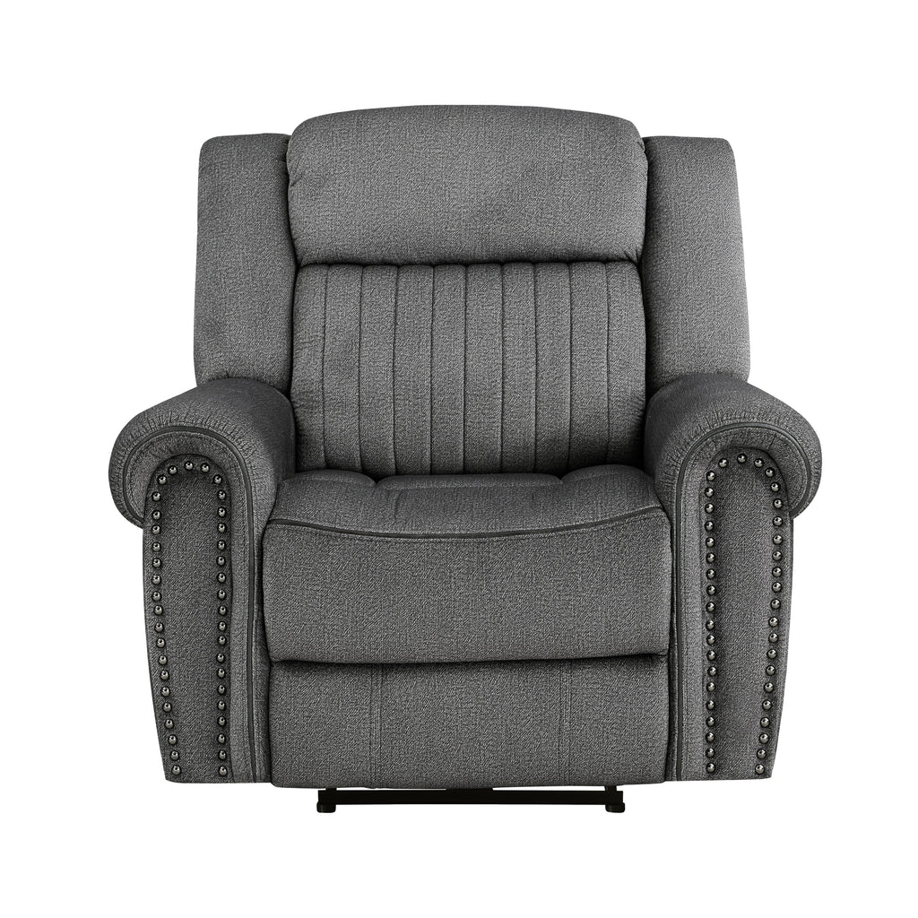 Power Reclining Chair Microfiber Charcoal