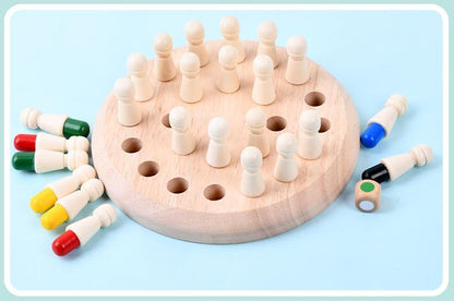 Wooden Children's Early Education Boutique Pattern Memory Chess Kindergarten Training Centralized Memory Parent-child Interactive Educational Toys