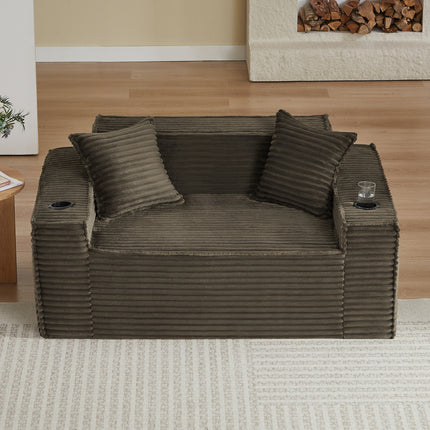 2Seater Sofa Boneless Couches,No Assembly Needed, Modern Sofa for Compact Living Rooms, Apartments, and Offices