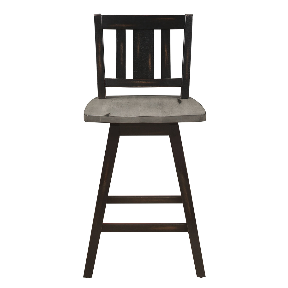 Swivel Counter Height Chairs Dining Room Wood Rustic Set of 8 Gray