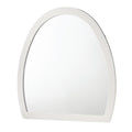 Giovanni Modern Dresser Mirror with Curved Framed Design in White Finish (Dresser Not Included)