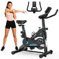 Indoor Exercise Bike, Stationary Cycling Bike with Monitor, Adjustable Resistance, Comfortable Seat & Handlebars, Stable Base, Portable Design Home Fitness Workout Cycle for Daily Indoor Use