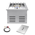 Single Grilling Side Burner for Outdoor 17,000BTU Propane & Natural Gas