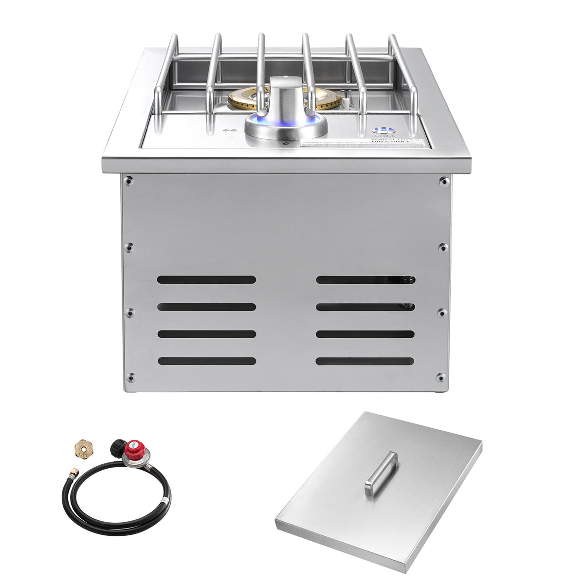 Single Grilling Side Burner for Outdoor 17,000BTU Propane & Natural Gas