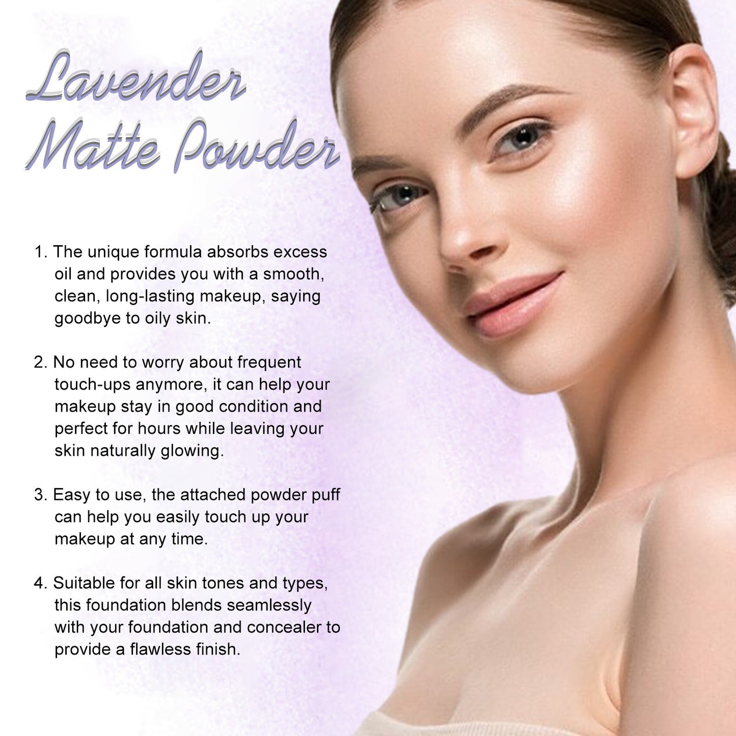 Lavender Matte Powder Matte Finish Light And Not Easy To Makeup