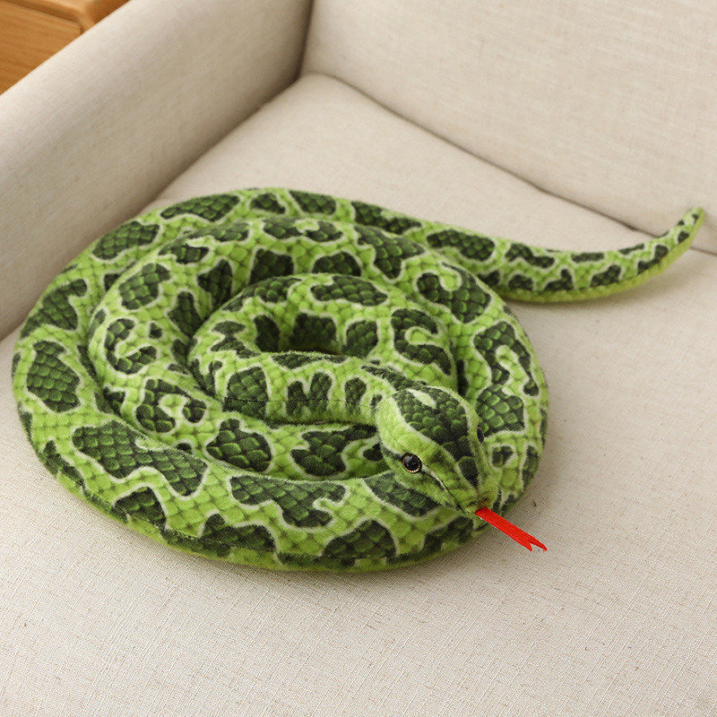 Creative Simulation Snake Doll Plush Toys Flower Spot Python Doll Simulation Year Of Snake