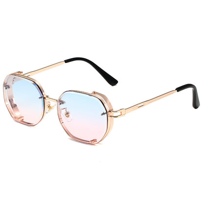 Metal Fat Edge Square Frame New Men's Fashion Sunglasses