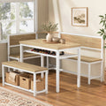 L-Shaped Corner Dining Set with Storage for 4-6