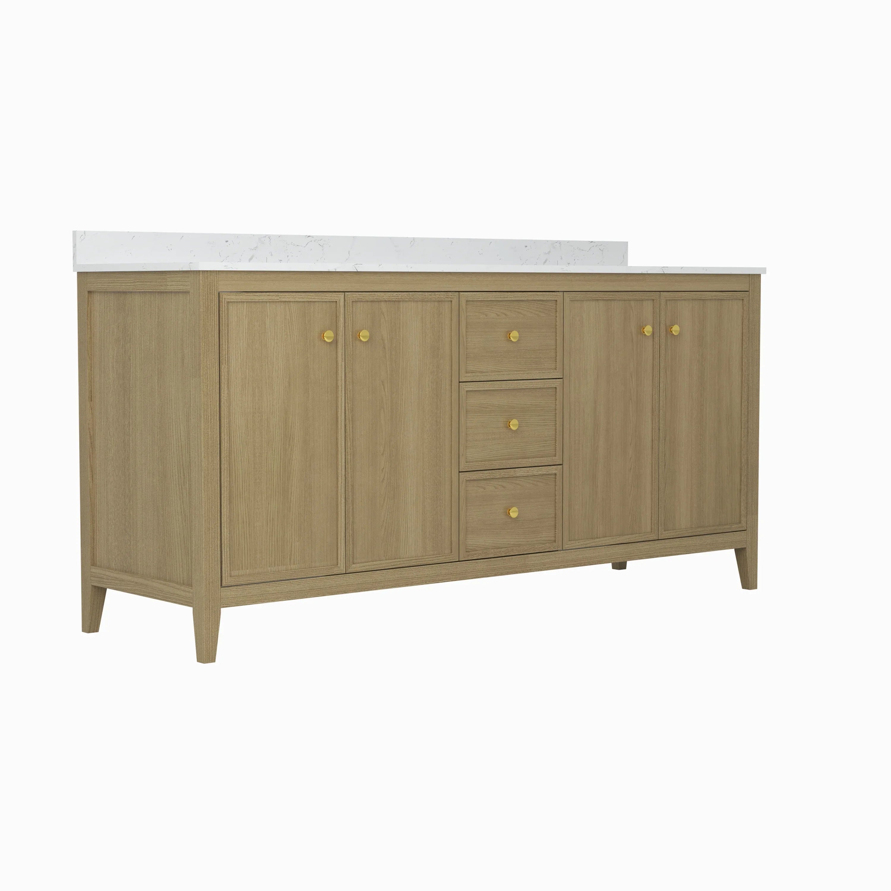 72' Bathroom Vanity Cabinet,Bathroom Wall-Mount Cabinet with Double Basins Sink - Eloy Royal