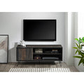 Modern 47 in Wooden TV Stand Media Console for TVs up to 50'-55' With 2 Shelves and Cabinet, Rustic Gray