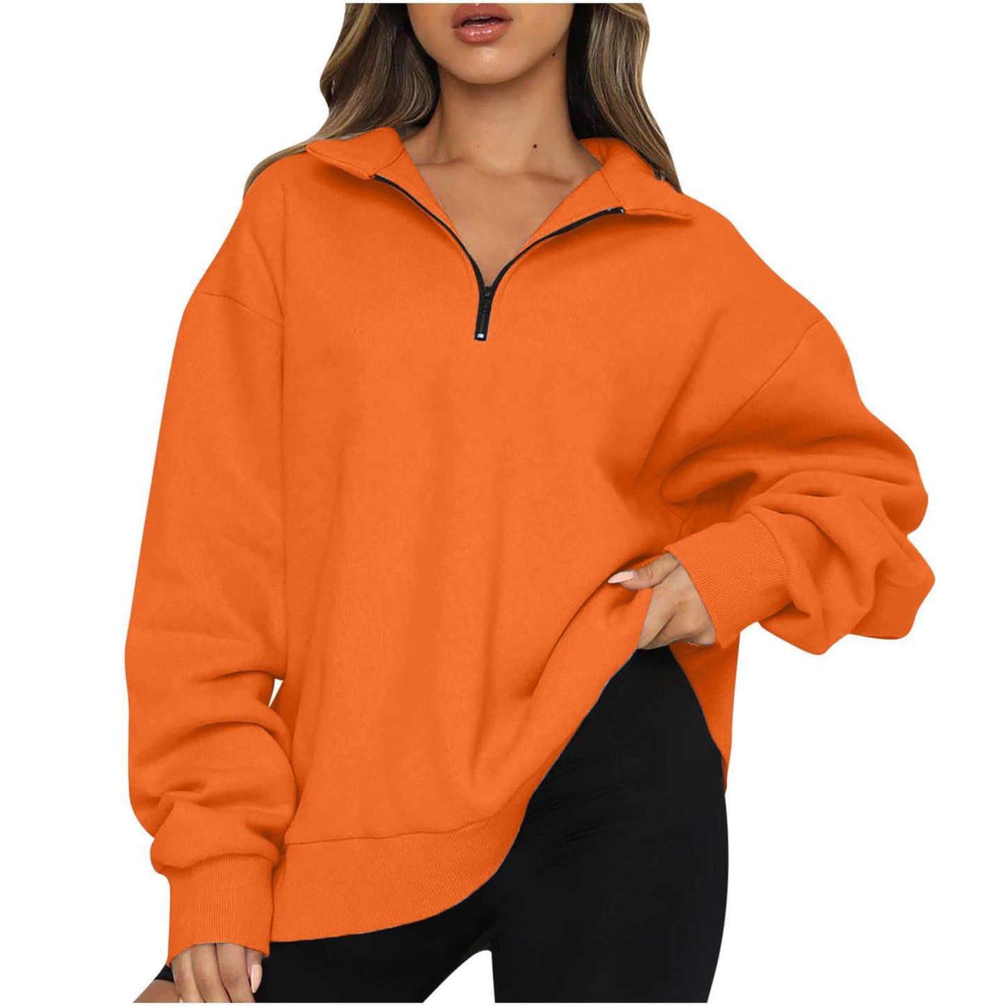 Casual Top Half Zipper Pullover