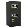 Large Double-door Coin-operated Safe, Digital Security Safe with Fireproof and Waterproof Bag, 6.5 Cubic Feet Safe Box with Hidden Code Function for Home, Office and Hotel