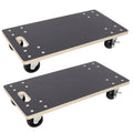 Furniture Moving Wooden Dolly with 4 PP Wheels (2 with Brakes), 22-1/2x11-3/8 Inch, Heavy Duty Rolling Mover Supports Up to 1320 Lbs for Piano, Couch, Fridge, Washing Machine & Large Planters, 2 Pack