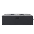 Modern 50,000 BTU Square MgO Fire Table with Propane Tank in Dark Grey