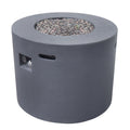 Contemporary 31' Round MGO Fire Pit with 40,000 BTU in Dark Grey Lightweight Concrete