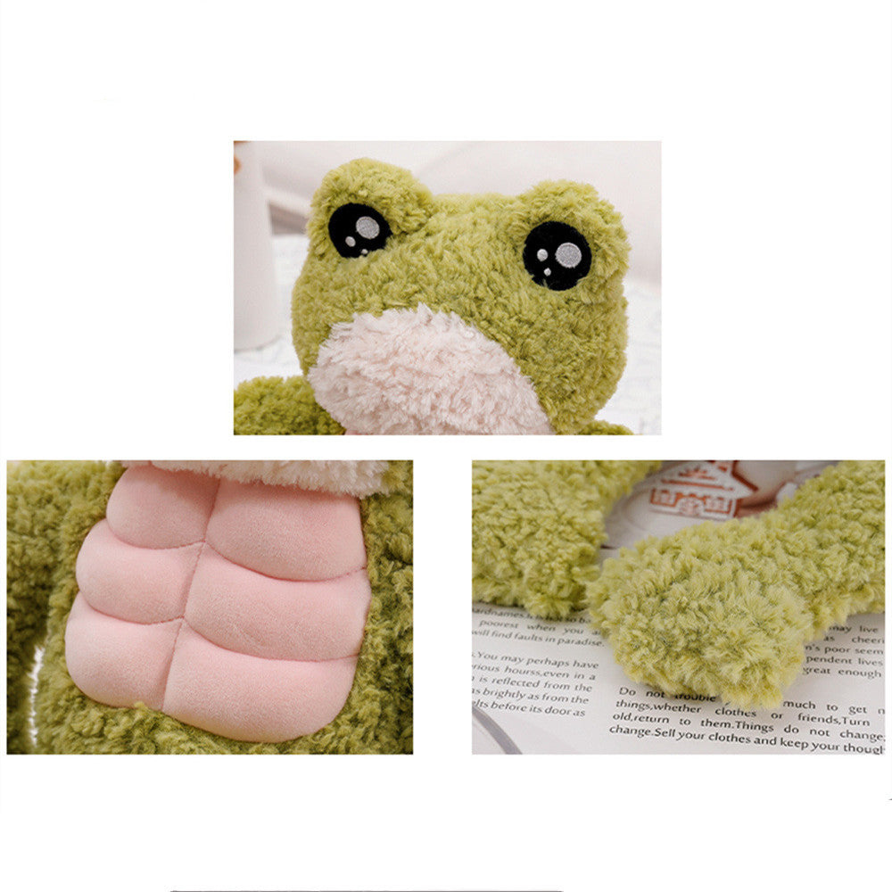 Hairy Muscle Frog Plush Toy Simulation Doll For Children