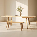 Capri Oak Extendable Dining Table, Natural Brown, 59-91 in