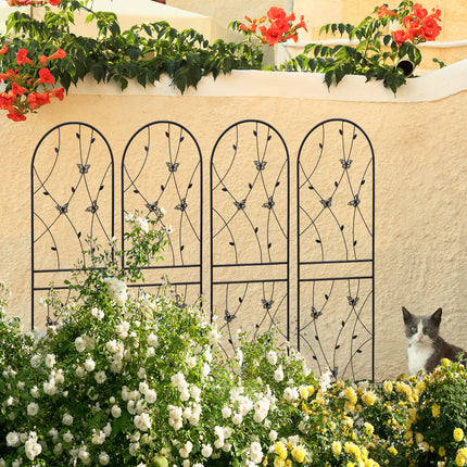 4 Pack Metal Garden Trellis 71 in x 19.7 in Rustproof Trellis