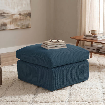 Square Corduroy Ottoman