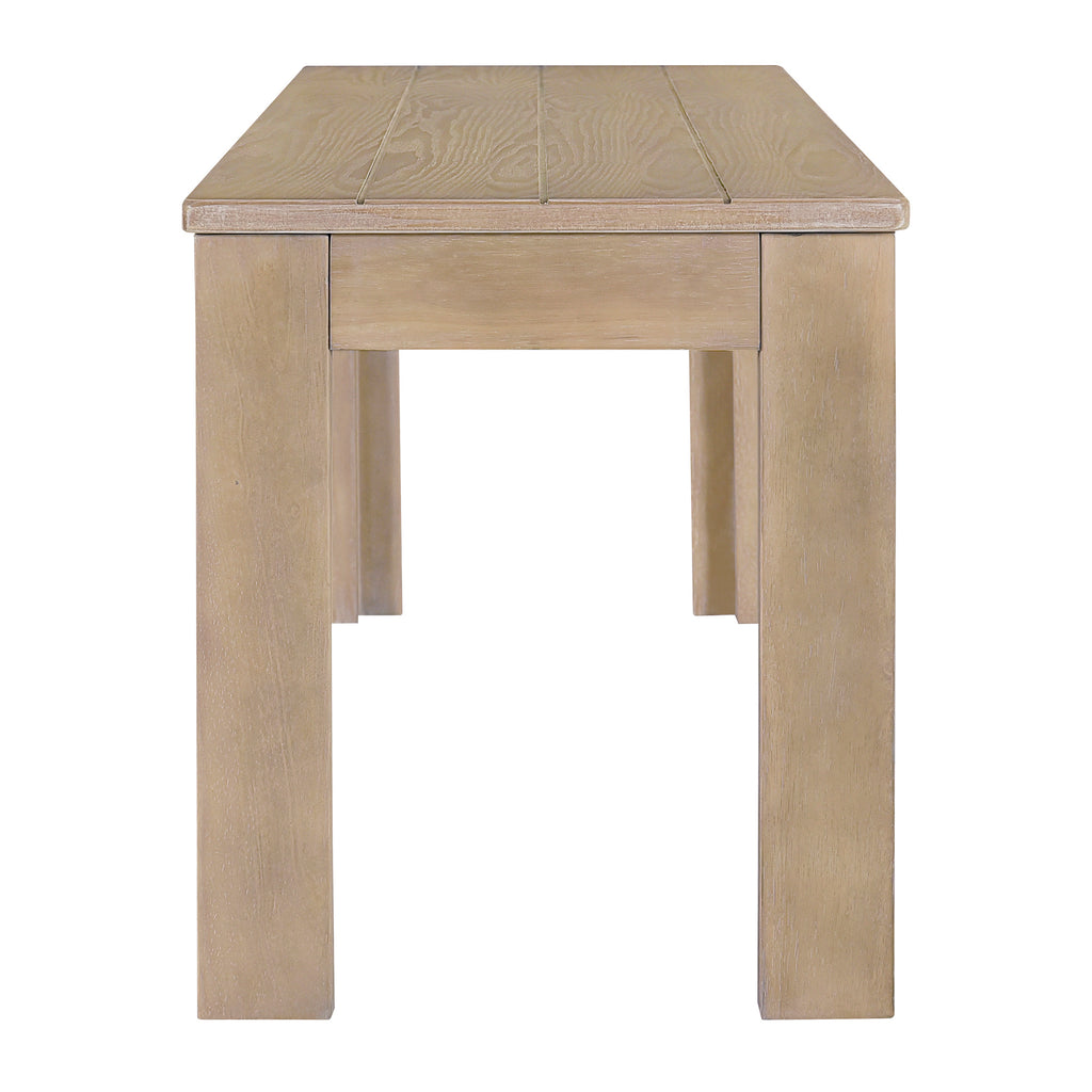 Tiberio 3-Piece Trestle Dining Set with 2 Benches, Natural Wood