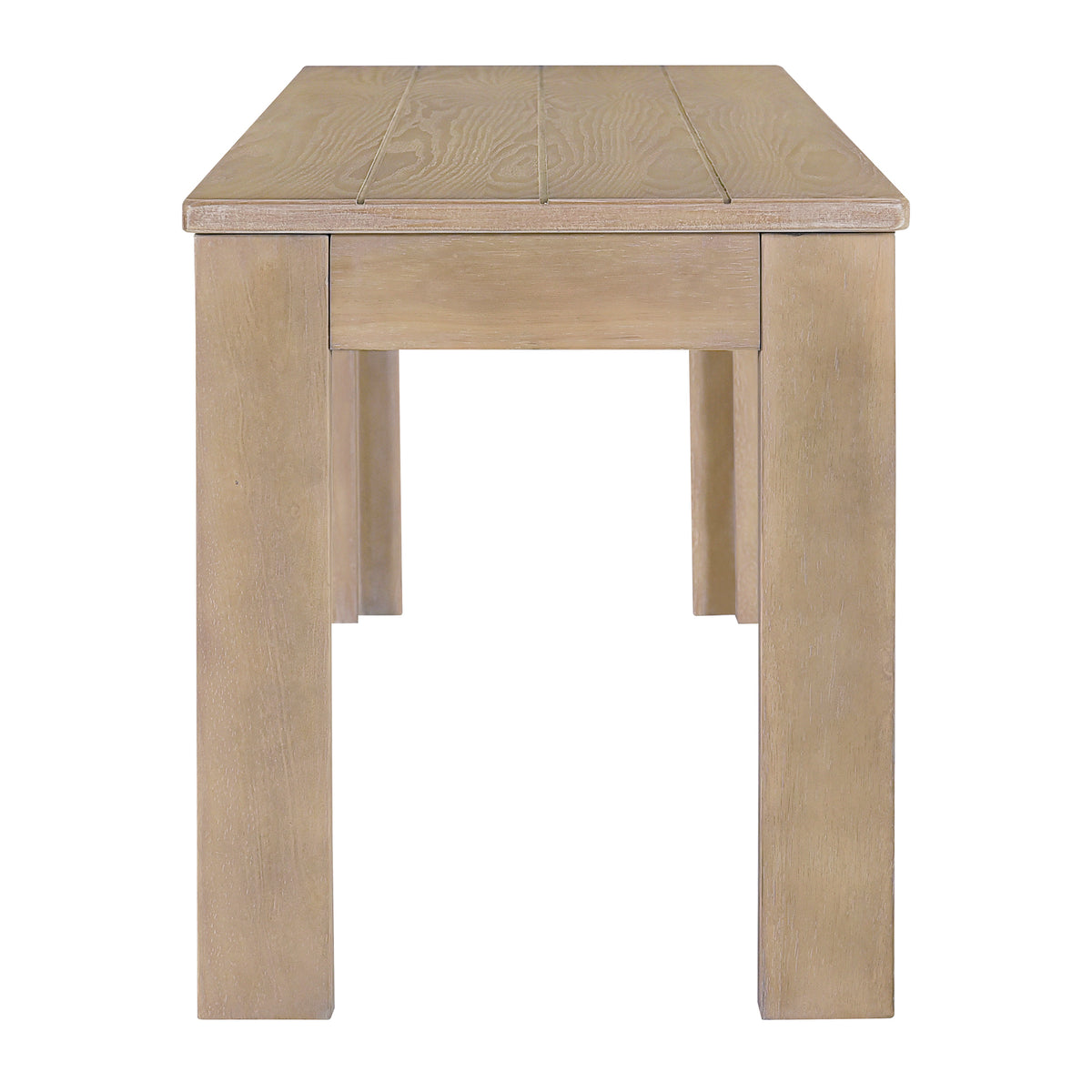 Tiberio 3-Piece Trestle Dining Set with 2 Benches, Natural Wood