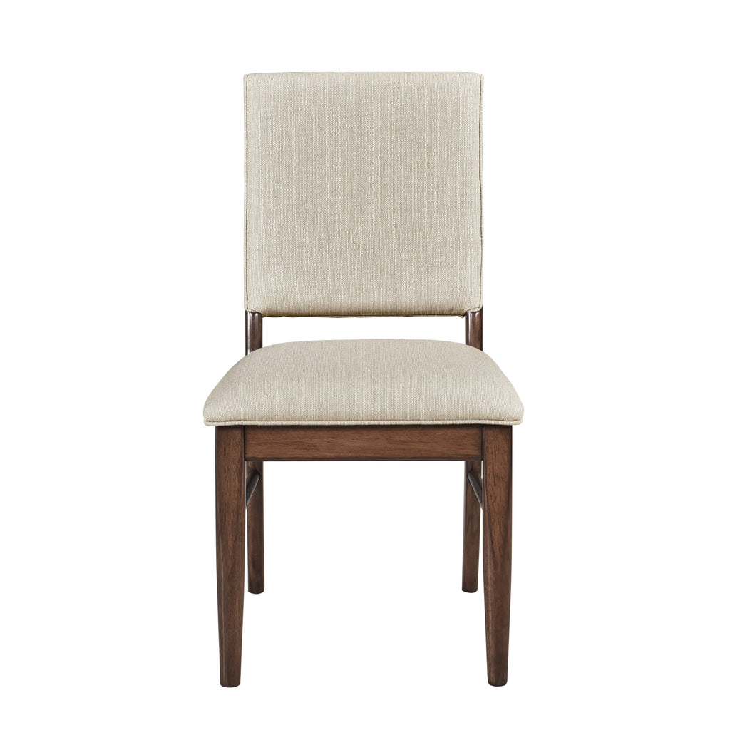 Side Chairs Dining Room Wood Veneer Transitional Set of 8 cream
