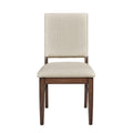 Side Chairs Dining Room Wood Veneer Transitional Set of 8 cream