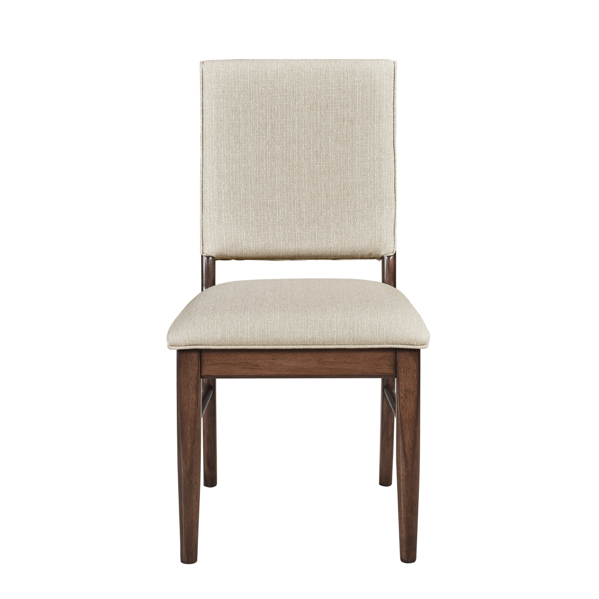 Side Chairs Dining Room Wood Veneer Transitional Set of 8 cream
