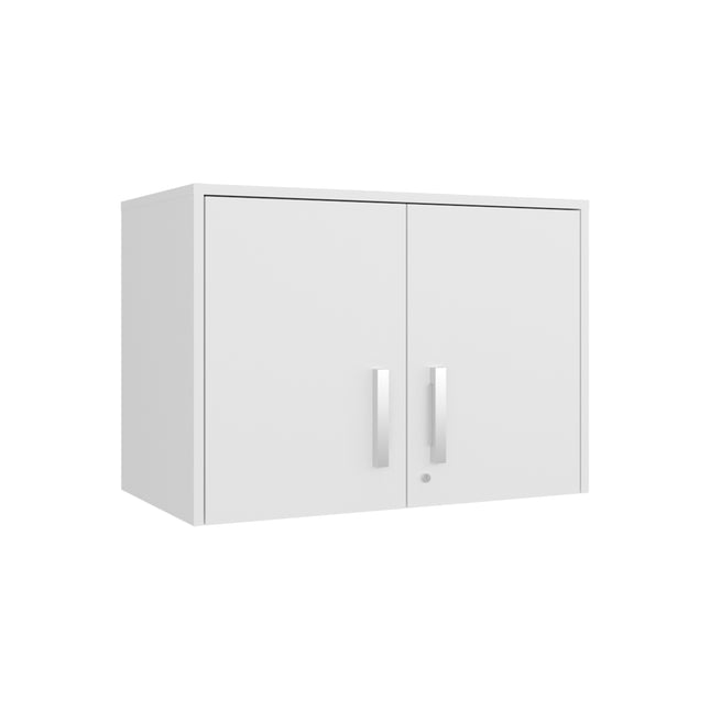 Sideways Wall-Mounted Cabinet with Two Doors and Four Internal Storage Shelves, Compact Kitchen or Laundry Room Floating Storage Cabinet