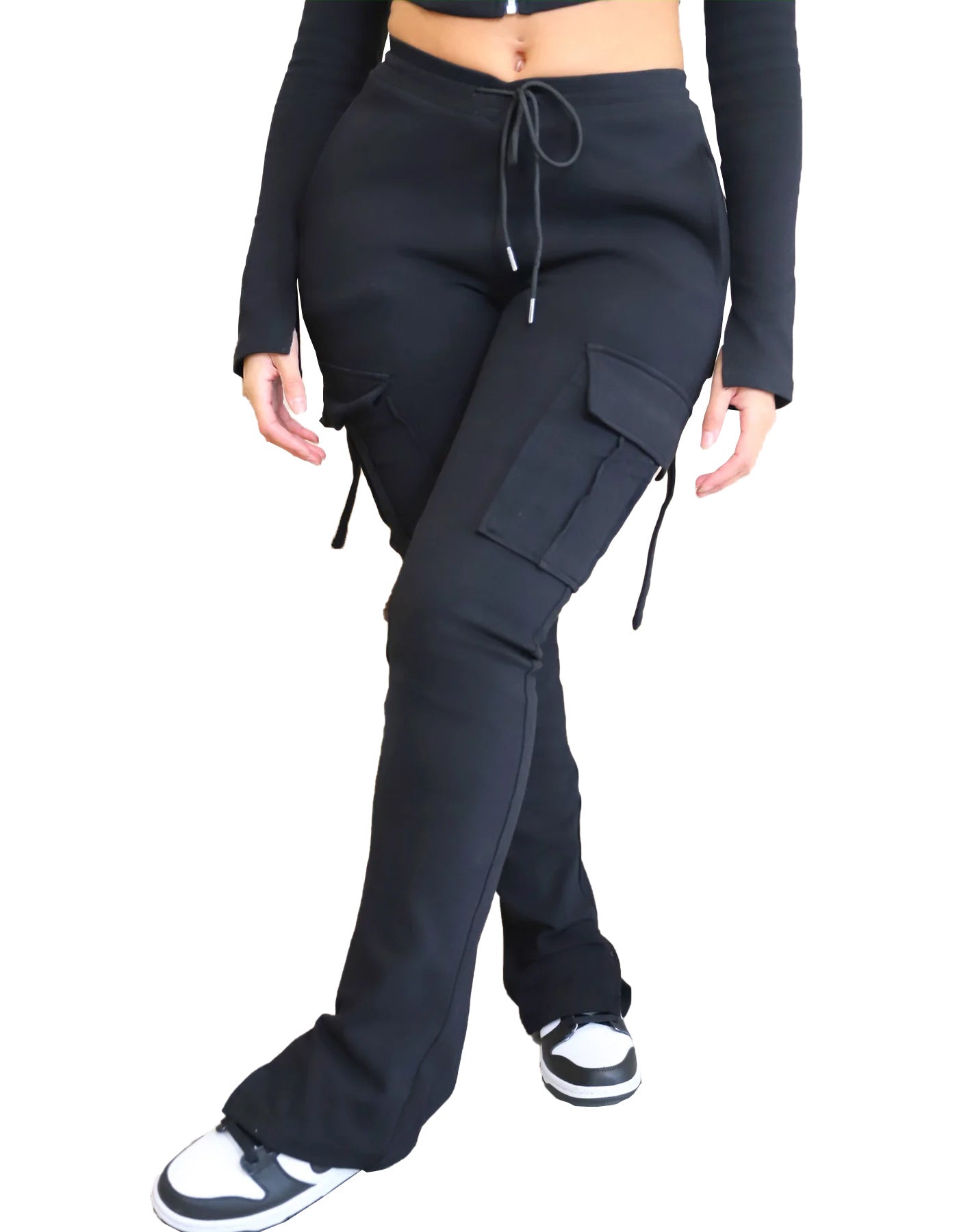 Women's Casual Tight Sportswear Multi-pocket Overalls With Coat And Cap Suit Pants - Eloy Royal