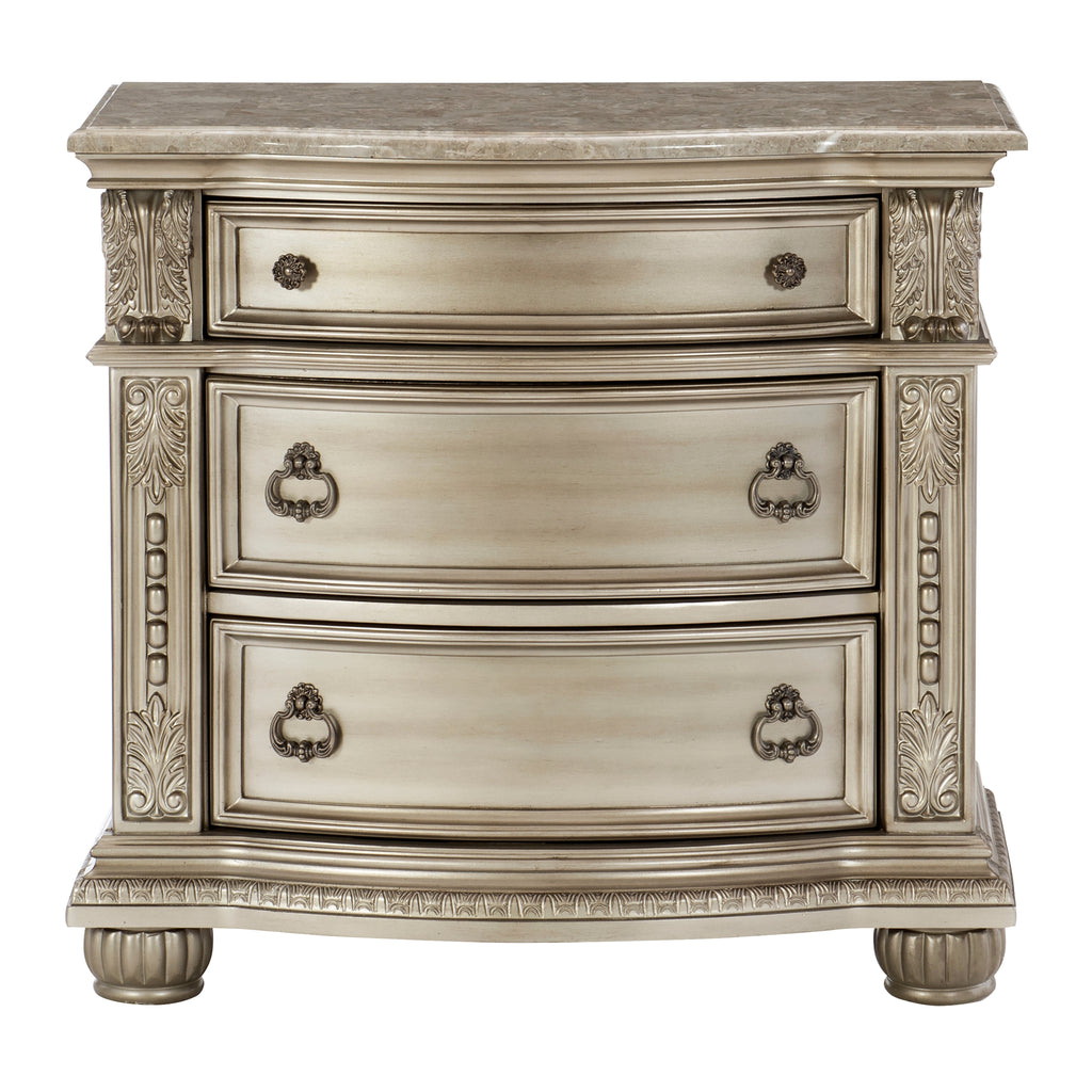 Nightstands Bedroom Wood Veneer Traditional Set of 2