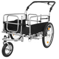 3-in-1 Heavy-Duty Bike Cargo Trailer –Bike Compatible Steel Frame, 110lb Capacity, Convertible Stroller & Pull Cart w/Suspension, 20' Wheels & Accessories