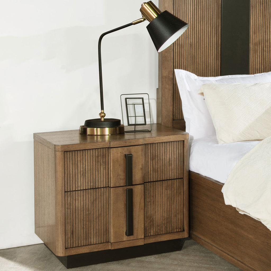 Moraga Ash Brown 2-drawer Nightstand Bedside Table
