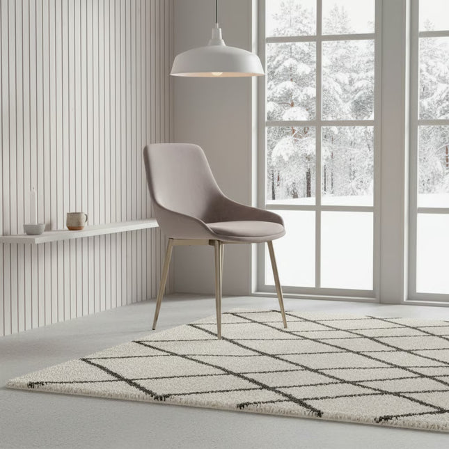 Dihli Gray Velvet Dining Accent Chair with Chrome Metal Legs