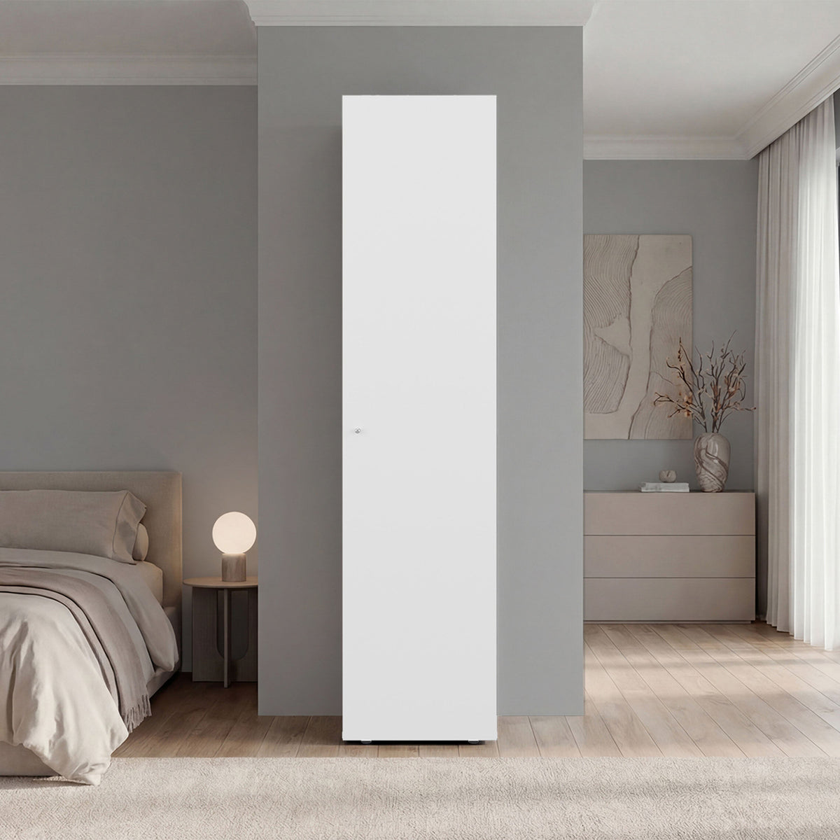 White 4 Shelves Storage Cabinet