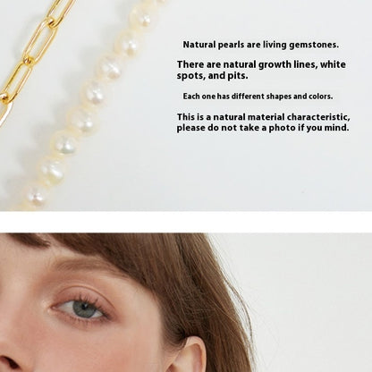 High-grade Stitching Natural Freshwater Pearl Necklace