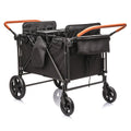 Wogan Stroller W/removble 4-Seater,Extra-Thick Support Bar & Higher 212 Load Capacity,Multi-Zone Storage,5-Point Harness,Dual Leather Handles,All-Terrain PU Wheels w/ Suspension & One-Step Brake