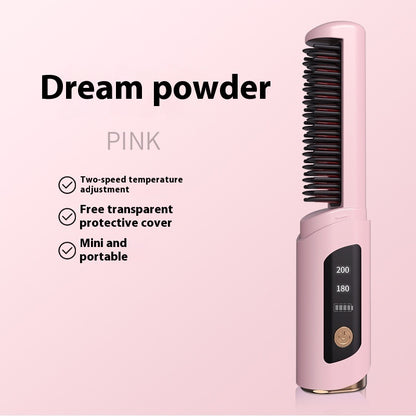 Negative Ion Straight Comb Does Not Hurt Hair Quality Wireless USB Charging