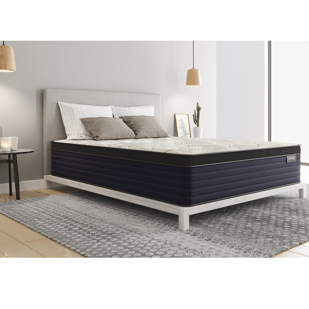 Diamond Cleo Cool Copper ulta supportive, pressure relief Memory Foam Hybrid with luxurious Euro-Top 14' - Firm Feel (Queen), Greenguard Gold Certified, Made in the USA, White Label Ready