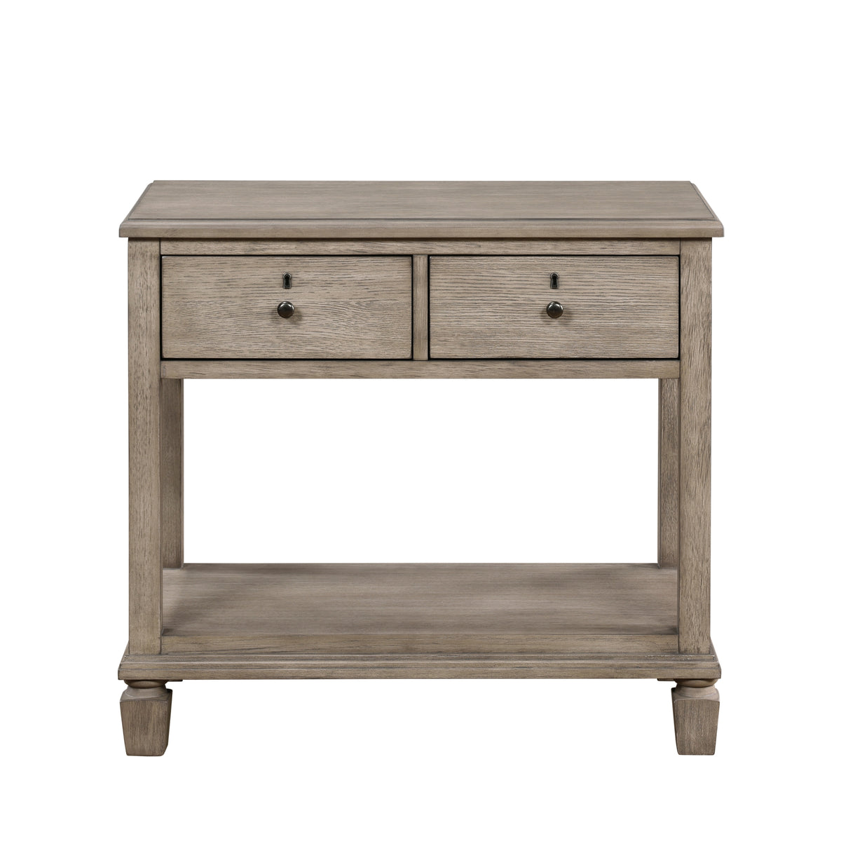 Nightstands Bedroom Engineered Wood Transitional Set of 2 Gray oak