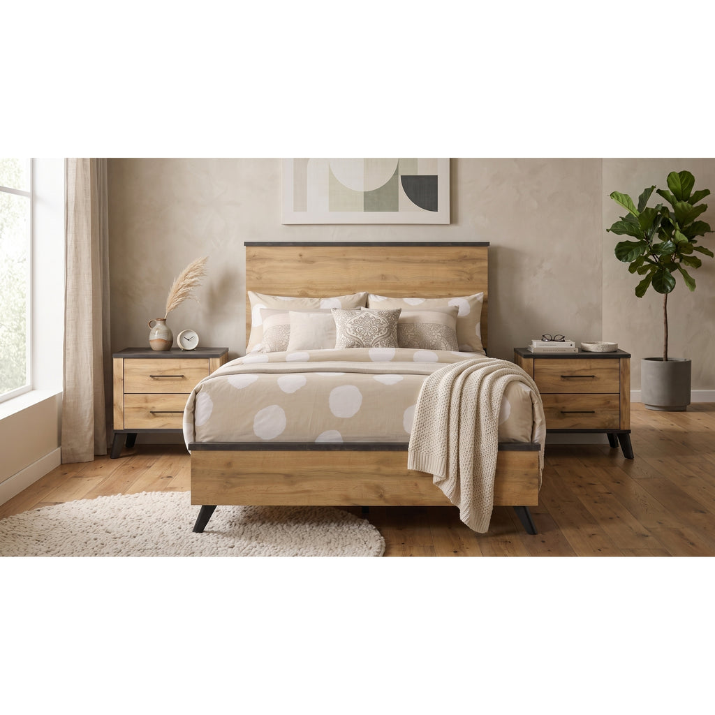 Elmwood Weathered Brown / Natural Pine Full 3-Piece Bedroom Set