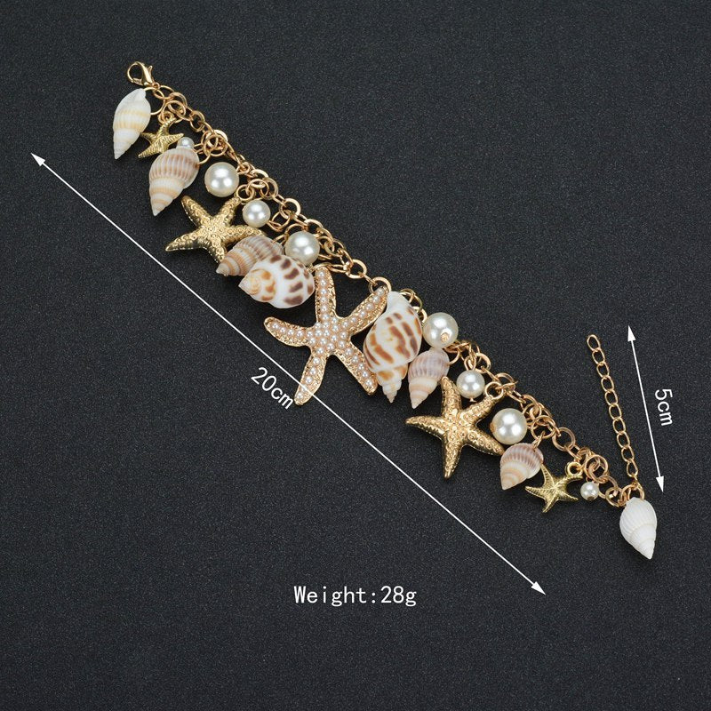 Tidal Ocean Starfish Shell Bracelet