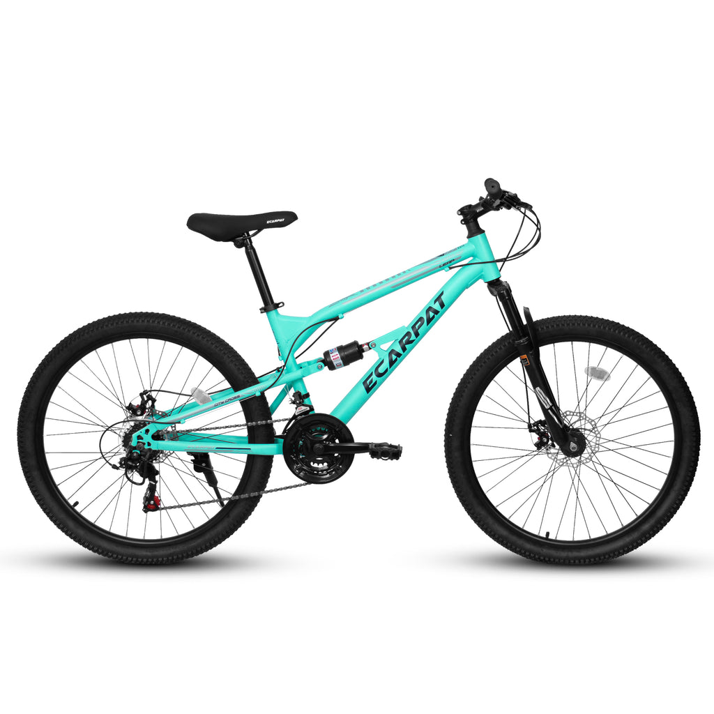 A26207 26 Inch Steel Frame Shock Fork Plus Shock Absorber 21-speed Unisex Mountain Bike