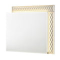 Stanley Modern LED Bedroom Mirror with Gray Crocodile Texture Frame Finish (Dresser Not Included)