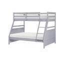 Bed Full Twin Twin/Full Bunk Youth Engineered Wood Contemporary Gray