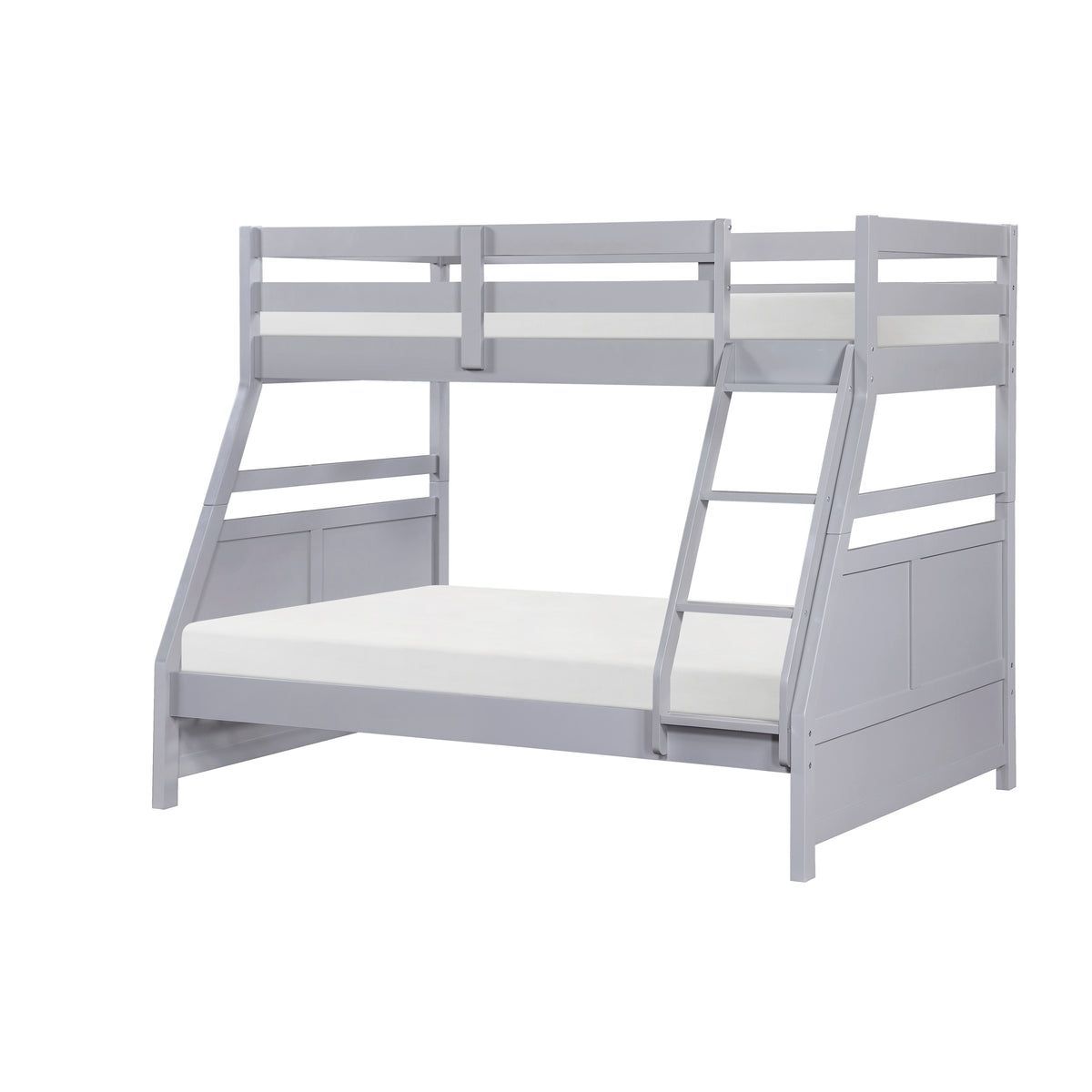 Bed Full Twin Twin/Full Bunk Youth Engineered Wood Contemporary Gray
